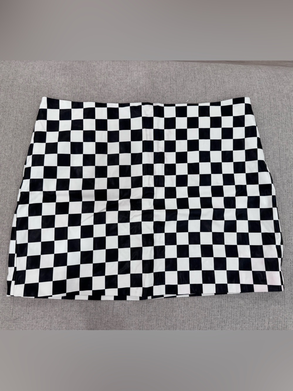 Forever 21 Black and White Checkerboard Mini Skirt